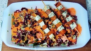 CONTORNO DI ZUCCA  CARPACCIO  SPIEDINI FINGER FOOD  VEGAN HALLOWEEN [upl. by Halyhs548]