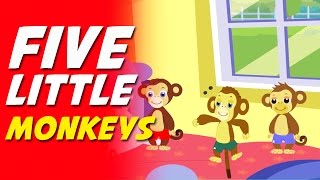 Five Little Monkeys Nursery Rhyme [upl. by Kcirredal]