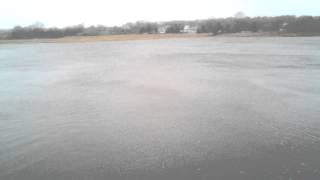 Eel Pond in Mattapoisett during hurricane Sandy [upl. by Ardnak]