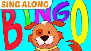 BINGO Song with Lyrics Bingo the Dog Nursery Rhyme Sing Along for Kids ReadAlong [upl. by Addiel]