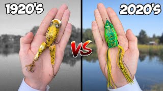 100 YEAR OLD FROG vs MODERN FROG Bass Fishing Challenge INSANE [upl. by Legge]