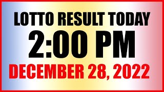 Lotto Result Today 2pm December 28 2022 Swertres Ez2 Pcso [upl. by Nosro]