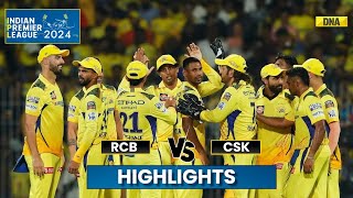 CSK vs RCB Highlights Chennai Super Kings Beat Royal Challengers Bengaluru By 6 Wickets I IPL 2024 [upl. by Eelirol]