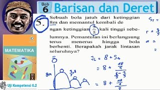 lintasan total bola jatuh bse matematika sma kelas x k 13  uk 62 no 05 [upl. by Adnahsed672]