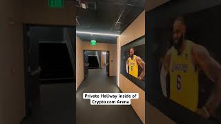 Private Hallway inside of Cryptocom Arena lebronjames bronnyjames lakers [upl. by Grand611]