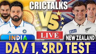 Live IND Vs NZ Day 1  3rd Test  Live Scores amp Commentary  India vs New Zealand  Last 20 [upl. by George]