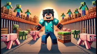 Minecraft Zombie Apocalypse Ep3  Finally Safe and I have Pigs No Commentary [upl. by Hayley198]