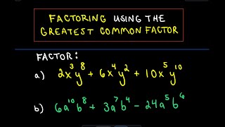 ❖ Factoring Using the Great Common Factor GCF  Example 1 ❖ [upl. by Gustaf]