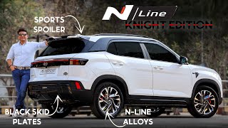 Indias First CRETA 2024 NLINE KNIGHT EDITION  18 Alloys BLACK SKID PLATES 360cam  📞7977493577 [upl. by Anamuj]