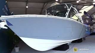 2019 Cobia 280 DC Dual Console Boat  Walkthrough  2019 Miami Boat Show [upl. by Greiner423]