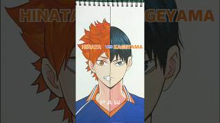 Drawing Kageyama and hinata  haikyuu shorts kageyama haikyuu animeart drawing hinata art [upl. by Iridissa]