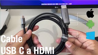 Cable USB C a HDMI cómo conectar tu AndroidiPadPCMac son USB C a un monitor o televisión [upl. by Savart45]