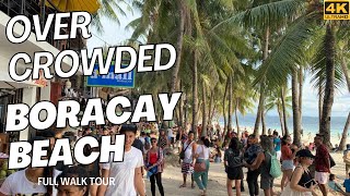 4K Philippines Boracay White Sand Beach Full Walk Tour 2023 From Station 3 to Station 1 [upl. by Garrard]