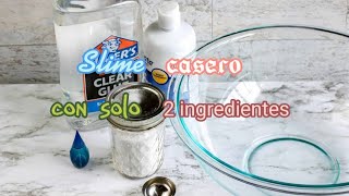 Como hacer slime casero con cola blanca y detergente para la ropa😍 [upl. by Nylqcaj937]