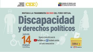 🔴 EnVivo  Foro virtual “Discapacidad y derechos políticos” [upl. by Dahc]