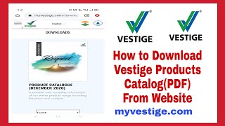 How to Download Vestige Products CatalogPDF From Website  Tamil [upl. by Eiwoh]