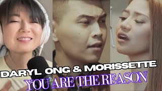 SINGER SONGWRITER REACTS  Daryl Ong amp Morissette  You Are the Reason Calum Scott cover [upl. by Shandy]