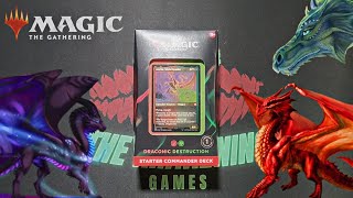 MTG Draconic Destruction Starter Commnander Deck Opening [upl. by Eirehs]