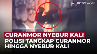 DetikDetik Polisi Kejar Pelaku Curanmor Hingga Nyebur Ke Kali  OneNews Update [upl. by Dorran]