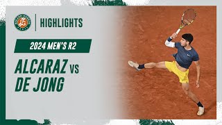 Alcaraz vs De Jong Round 2 Highlights  RolandGarros 2024 [upl. by Hawker]