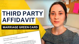 SAMPLE THIRD PARTY AFFIDAVIT  Bonafide Marriage Evidence for Marriage Green Card [upl. by Gabriella607]