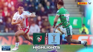 Premiership Rugby Highlights Harlequins secure massive five points win at Leicester [upl. by Ayanal]