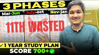 11th WASTED 😣  1 Year Study Plan to Score 700 🚀  Complete 3 Phase Strategy 🎯  Soyeb Aftab [upl. by Lowenstern]