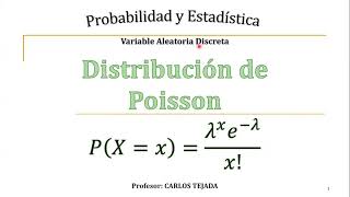 Distribución de Poisson  Ejemplo 2 [upl. by Manoop]