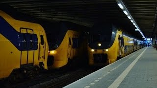 Treinen en Snel Trams in Den Haag Centraal  3 januari 2015 [upl. by Zapot103]