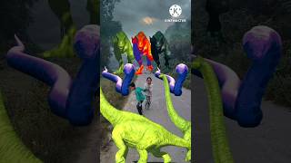 Big dinosaur trex chase part106youtubeshorts trex dinosaur jurassicworld dinosarfight shorts [upl. by Anihpled495]