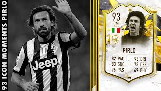 93 ICON MOMENTS PIRLO PLAYER REVIEW  FIFA 22 ULTIMATE TEAM [upl. by Ecirad]