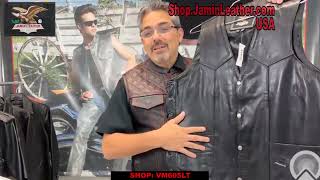 VM605LT  Big amp Tall Leather Vest WSide Lacing 1 [upl. by Nowyt]