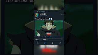 One of the coldest face reveal in anime verse🥶💀 anime edit obito shorts [upl. by Rahas]