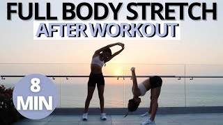 STRETCHING EXERCISES After Workout with Sunset  Full Body Stretch  8 MIN  Daniela Suarez [upl. by Yoshio]