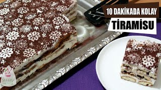 10 dakika da Kolay Tiramisu Şipşak Hazırlanan Pişmeyen Krema ile ŞEFFAF MUTFAK [upl. by Nancee502]