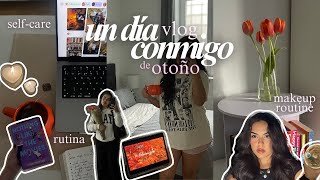 Un día conmigo 🧸🕯🎀 rutina de maquillaje recomendaciones de series tarde de selfcare amor propio [upl. by Refennej]