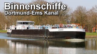 Binnenschiffe auf dem DortmundEms Kanal  Shipspotting  Binnenschifffahrt [upl. by Selrahc]