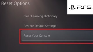 How to Factory Reset your PS5 [upl. by Helen]