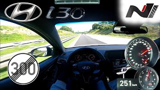 Hyundai i30 N Performance TOP SPEED NO LIMIT AUTOBAHN GERMANY [upl. by Robison]