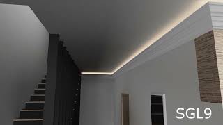 Home Decor Ideas  using coving led lights in your bedroom  cornice model SGL09 from Homemerce [upl. by Betthezel]