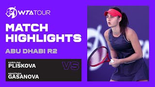 Anastasia Gasanova vs Karolina Pliskova  2021 Abu Dhabi Second Round  WTA Highlights [upl. by Ivonne]