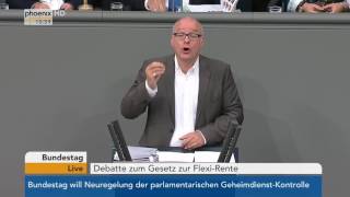 Bundestag Debatte zum Gesetz zur FlexiRente am 21102016 [upl. by Tarton]