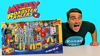 Mickey amp The Roadster Racers Pit Crew Tool Set  Disney Toy Review  Konas2002 [upl. by Anitsirhcairam758]