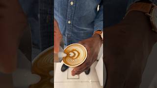 Wing tulip latte art coffeeart coffee trending latteart viralvideo coffeelatteart barista [upl. by Leffen183]