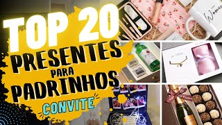 20 IDEIAS DE PRESENTES PARA OS PADRINHOS  CAIXA DE PADRINHOS DE CASAMENTO Como convidar padrinhos [upl. by Lalaj]