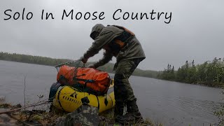 Solo Overnight Packrafting Trip in Moose Country Heavy Rain [upl. by Selij]