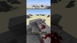 Build This 3x2 Piston Door in Under a Minute shorts minecraft [upl. by Margret]