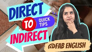 Direct To Indirect Speech  Complete Rules  Exam Time Revision  Quick Tips And Examples [upl. by Acisse274]