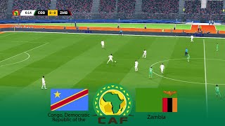 Congo DR vs Zambia  Africa Cup of Nations 2024 AFCON  17 January 2024  PES Gameplay Prediction [upl. by Anibla310]