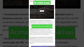 PIB 3° trimestre 2024 do Brasil cresce 09 acima das estimativas [upl. by Yot]